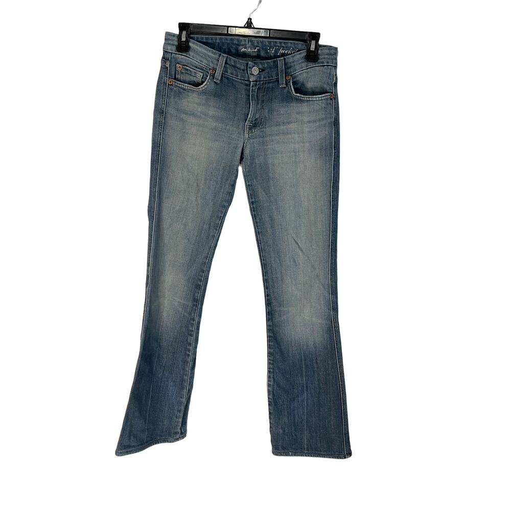 7 For All Mankind Size 28 Light Wash Low Rise Straight Jeans
